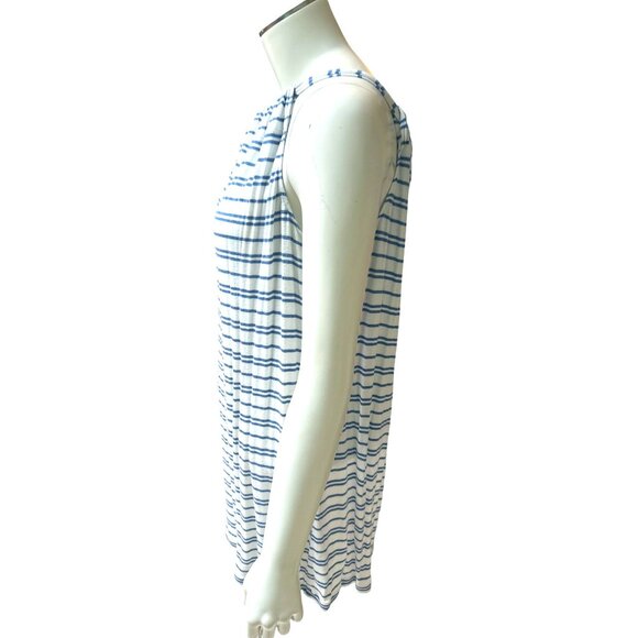Cabi Womens Striped Sleeveless Dress With Tie Back Size L Rayon Spandex - Picture 2 of 10